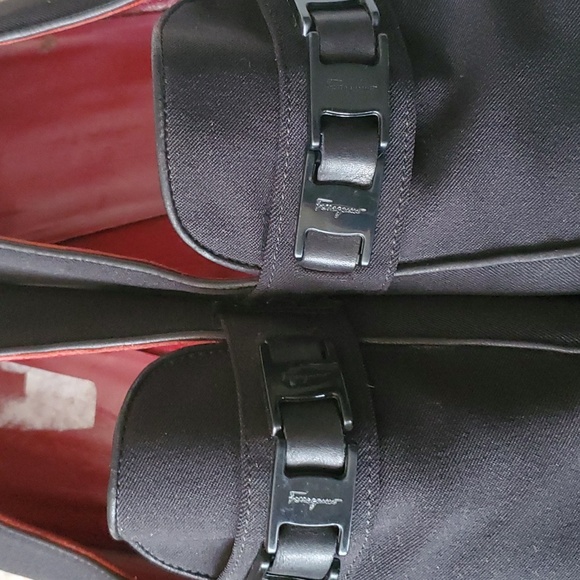 Salvatore ferragamo sport  black canvas slipon loafers size 11B - Picture 7 of 17